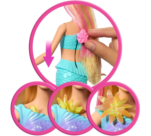 barbie jdm72 Кукла-русалка "Цветочная магия" Блондинка
