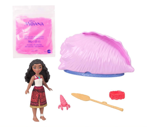 disney princess jjv38 set de joacă surpriză "moana: scoică cu mini-păpușă"