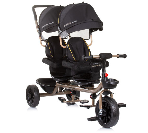  chipolino triciclu pentru gemeni "hip hop" trkhh0231eb ebony