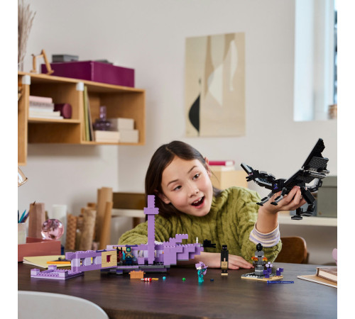 lego minecraft  21264 Конструктор "Эндер Дракон и Корабль Края" (657 дет.)