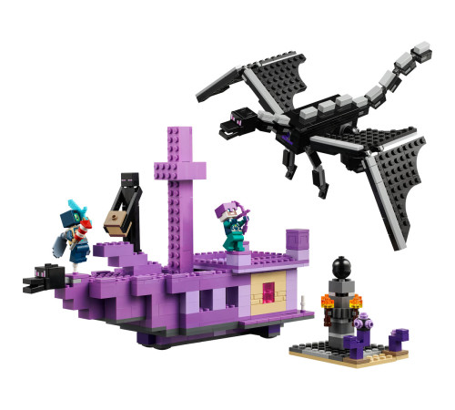 lego minecraft  21264 Конструктор "Эндер Дракон и Корабль Края" (657 дет.)