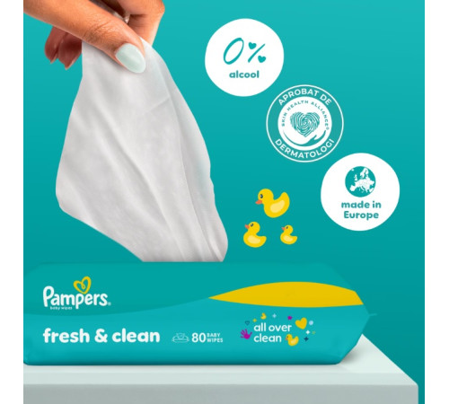pampers Влажные салфетки fresh clean (52 шт.)