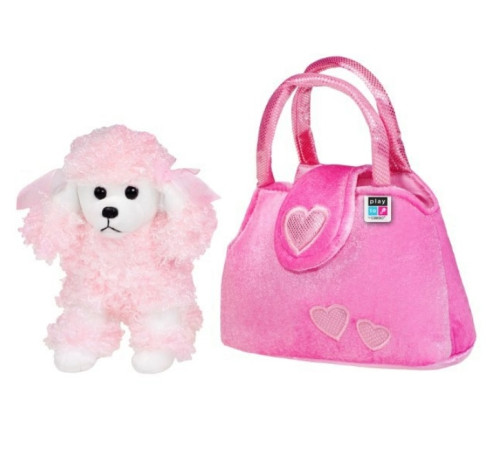 playto 26717 Плюшевый щенок в сумке (розовый)