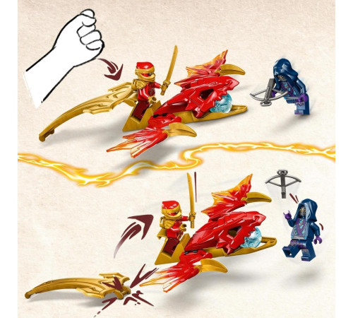lego ninjago 71801 constructor "atacul dragonului zburător lui kai" (24 el.)