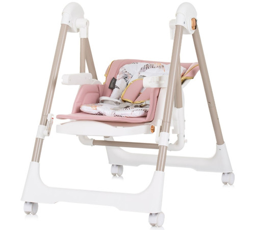 chipolino scaun și leagăn pentru copii 2 &icirc;n 1 "milk shake" sthms02403fl flamingo