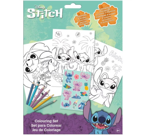 kids licensing st00105 carte de colorat cu abtibilduri  "stitch"