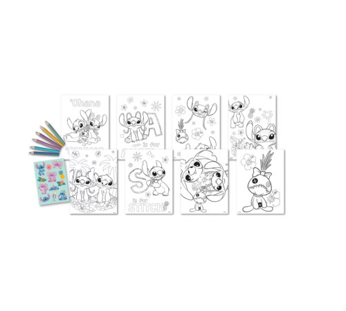 kids licensing st00105 carte de colorat cu abtibilduri  "stitch"