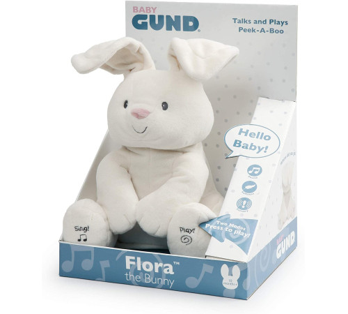 Gund 6052939 Интерактивная игрушка "Зайка Флора" (30см.)  gund 6052939 Интерактивная игрушка "Зайка Флора" (30см.)