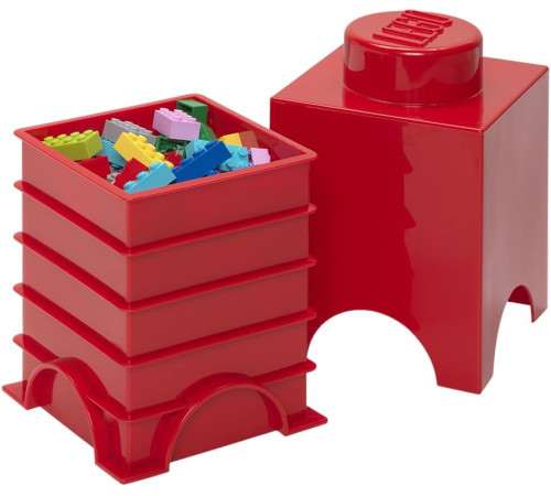 lego Контейнер для хранения storage brick 1 (18x12,5x12,5 см.) красный