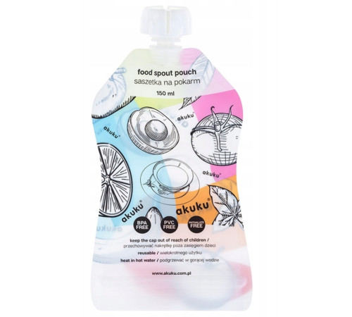akuku-4591 pungă reutilizabilă pentru m&acirc;ncare 150 ml. (5 buc.)