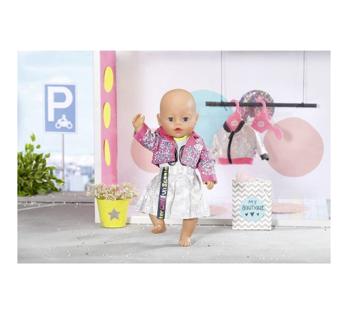 zapf creation 830222k set haine pentru păpuși "baby born city outfit style" (43 cm.)