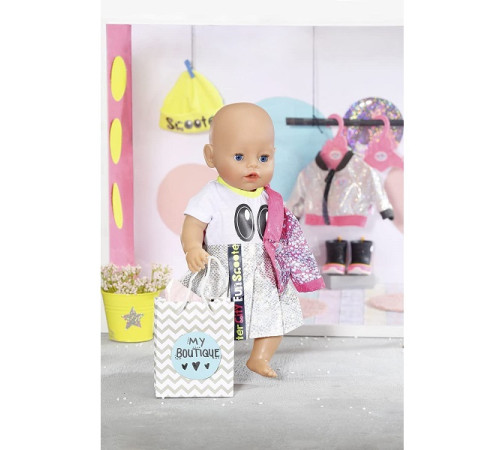 zapf creation 830222k set haine pentru păpuși "baby born city outfit style" (43 cm.)