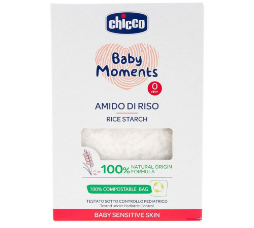 chicco amidon dermatologic din orez pentru baie baby moments (0 luni+) 250 gr.