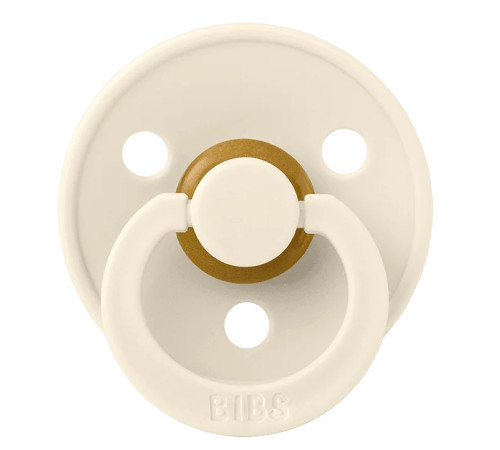 Bibs Пустышка круглая латексная Color S Ivory (0-6 м.)  bibs Пустышка круглая латексная color s ivory (0-6 м.)