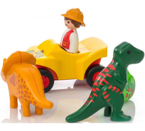 playmobil  9120 constructorul "explorer cu dinozaur" seria 1.2.3.