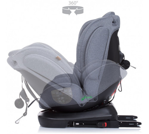 chipolino Автокресло i-size isofix 4kid 360° (40-150 см.) stk4k02202pl 0+/1/2/3 ( 0-36 кг.) платинум