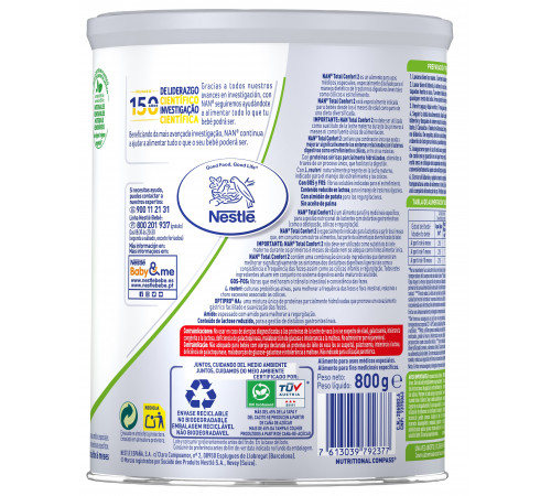 lapte praf nan expertpro total confort 2 (6-12 luni) 800 gr.