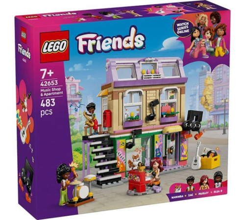  lego friends 42653 constructor "magazin de muzică și apartament" (483 el.)