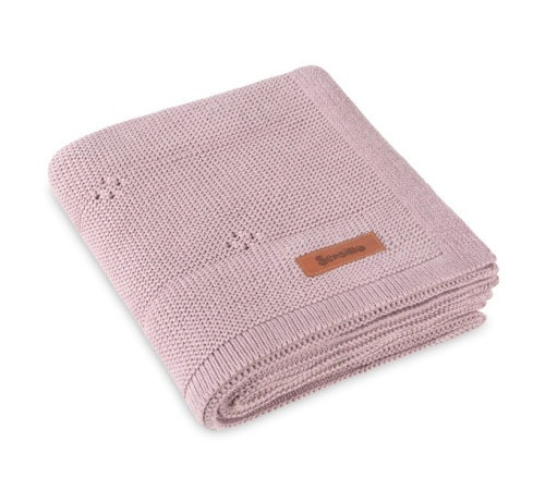  sensillo-43473 păturică tricotată din bambus și bumbac "rosal" (80х100 cm) lavender