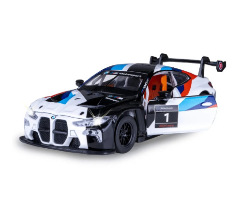 msz 68282a/2 mașinuță metalică bmw m4 gt3 (1:24) cu sunete și lumini