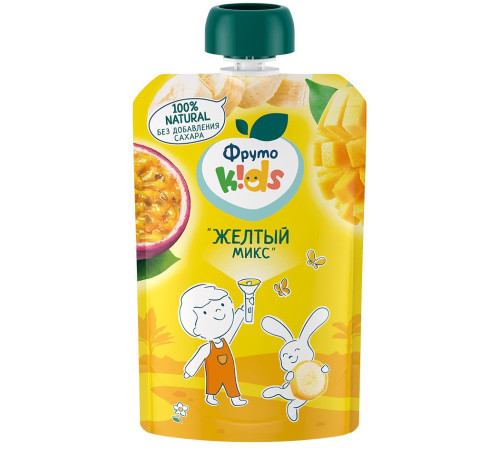 "Фрутоkids" Пюре "Желтый Микс" (8 м+) 90 гр.