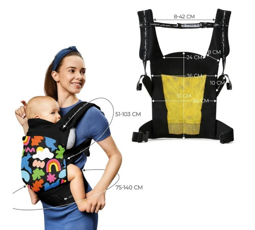 kinderkraft marsupiu  huggy forme