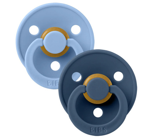 Питание и аксесcуары в Молдове bibs Пустышка круглая латексная color 2 шт. (6-18 м.) sky blue/steel blue