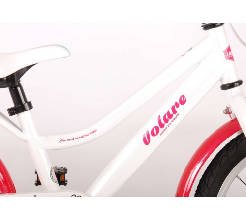 volare 91663 bicicleta 16 "brilliant white" alb