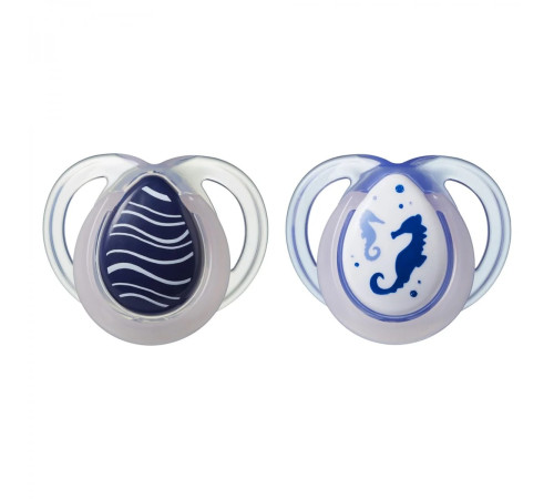 tommee tippee tt0174 suzeta simetrica "night time" calut de mare (0-6 luni) 2 buc. 