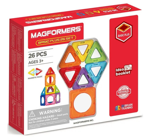  magformers 703014 Магнитный конструктор "basic plus" (26 шт.)