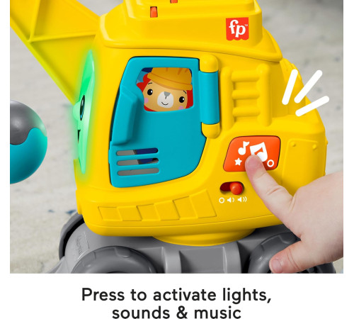 fisher price hrp32 jucărie interactivă " macara numărătoare și stivuitoare"