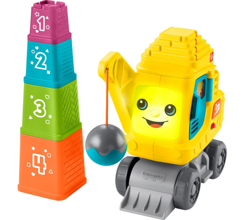 fisher price hrp32 jucărie interactivă " macara numărătoare și stivuitoare"