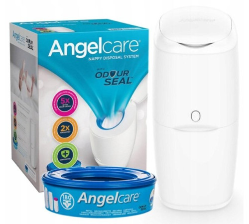  angelcare classic coș pentru scutece uzate + 1 rezervă inclusă