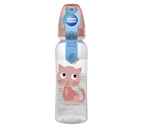 canpol 11/841 biberon din tritan "happy animals"  250 ml. ( 12+)