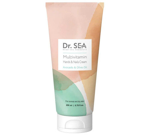  dr.sea Мультивитаминный питательный крем для рук и ногтей с маслами авокадо и оливы (200 мл) 020509