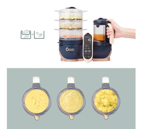 babymoov a001127 robot multifunctional 5 in 1 "nutribaby + xl" (albastru &icirc;nchis) 