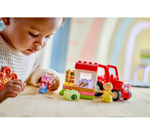 lego duplo 10468 constructor "tractor și piață" (18 el.)