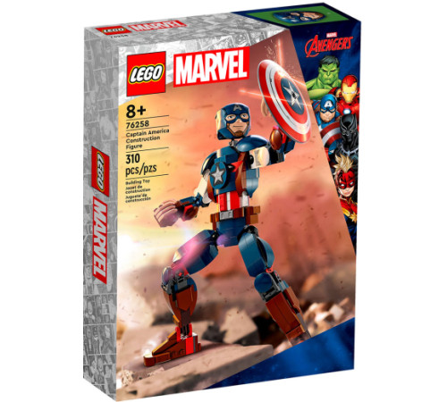 Jucării pentru Copii - Magazin Online de Jucării ieftine in Chisinau Baby-Boom in Moldova Lego Marvel 76258 Constructor "Captain America" (310el.)  lego marvel 76258 constructor "captain america" (310el.)