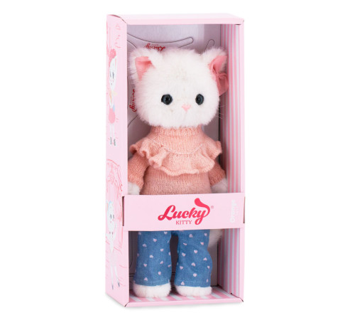 orange toys lk01/01 jucărie de pluș "lucky sophie: denim hearts" (38 cm)