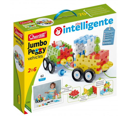 Jucării pentru Copii - Magazin Online de Jucării ieftine in Chisinau Baby-Boom in Moldova quercetti 2290 constructor "jumbo peggy vehicles" (62 el.) 