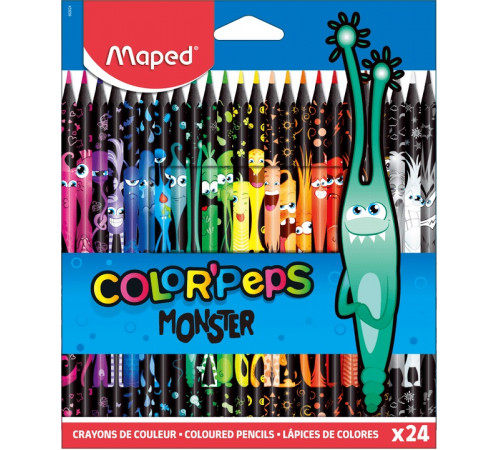  maped 862624 Цветные карандаши "monster" (24 шт.)