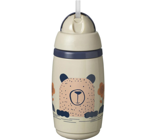 tommee tippee tt0398 cana termica cu pai "superstar" bej (12 m+) 266 ml.