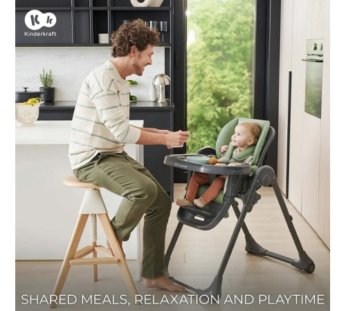 kinderkraft scaun pentru copii 2in1 tummie verde