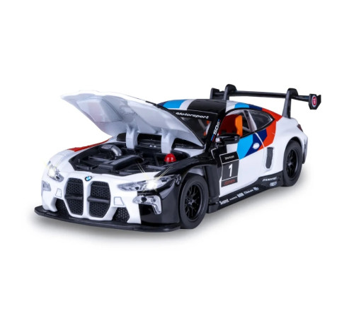 msz 68282a/2 mașinuță metalică bmw m4 gt3 (1:24) cu sunete și lumini