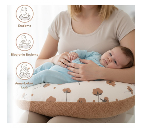 sevi 77-5 pernă pentru alăptare"teddy ecru"