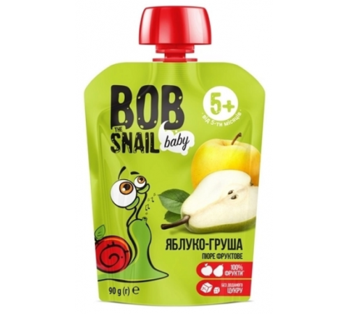 Детское питание в Молдове bob snail Пюре Яблоко-Груша (5 м+) 90 гр.