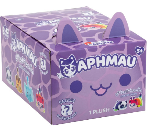 aphmau 65555a jucărie de pluș surpriză meemeow safari s1 (15 cm)