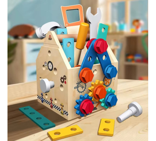 op 201916781 jucarie montessori, set de unelte din lemn