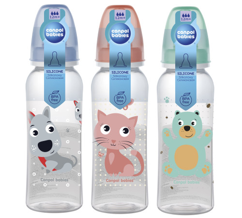 canpol 11/841 biberon din tritan "happy animals"  250 ml. ( 12+)
