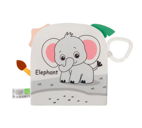 akuku-6957 a0704 cărticică senzorială suspendabilă "zoo"
